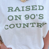 Raised on 90s Country Graphic Top - The Pink Pineapple 850