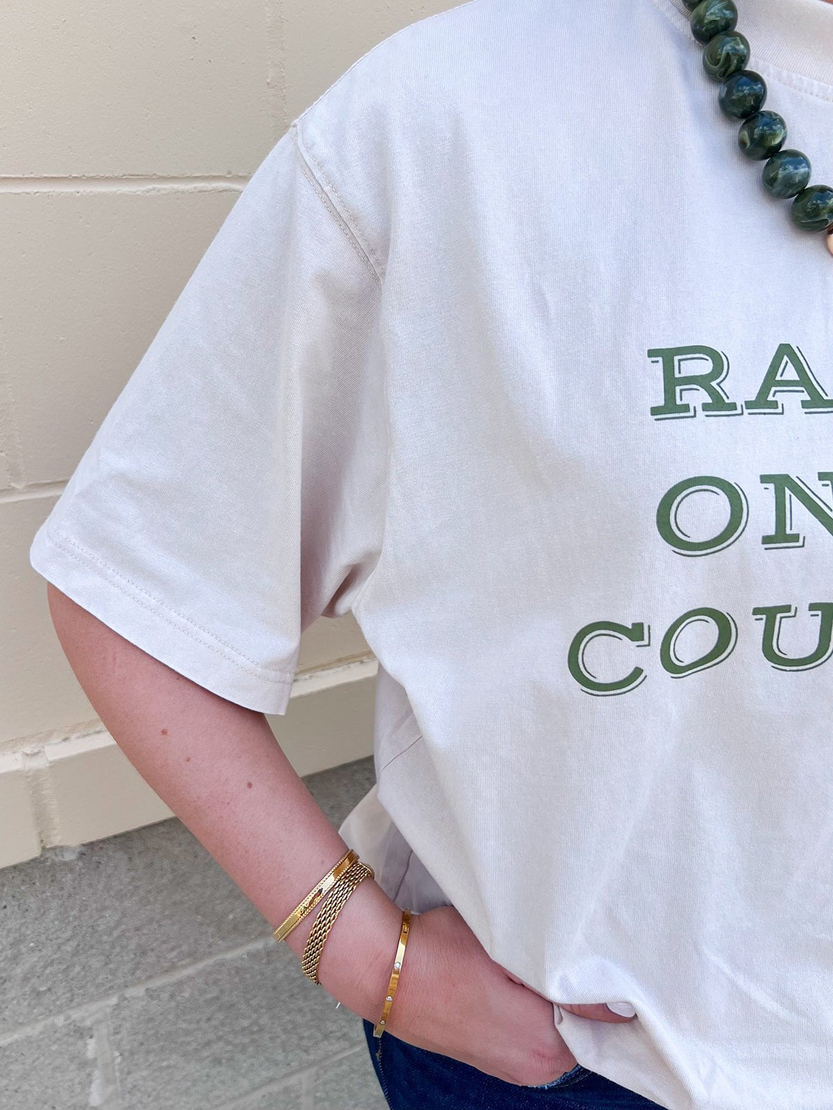 Raised on 90s Country Graphic Top - The Pink Pineapple 850