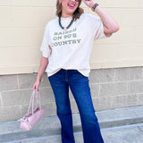 Raised on 90s Country Graphic Top - The Pink Pineapple 850