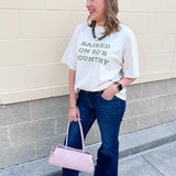 Raised on 90s Country Graphic Top - The Pink Pineapple 850