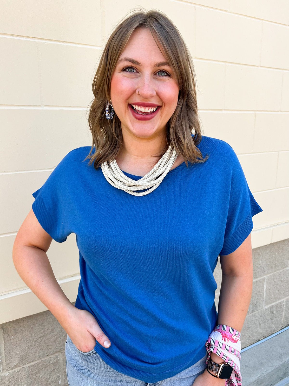 Regal Ease Sweater Top - The Pink Pineapple 850