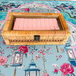Regent Rattan Mahjong Tile Box - The Pink Pineapple 850