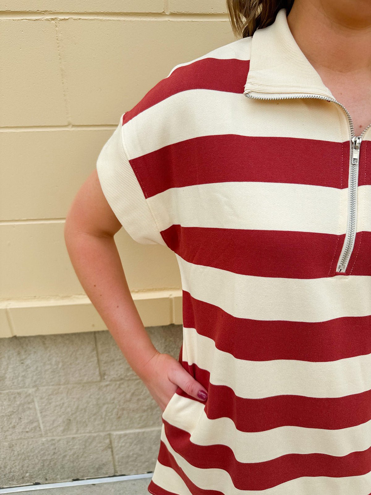 Renegade Cutie Zipper Collared Mini Dress - The Pink Pineapple 850