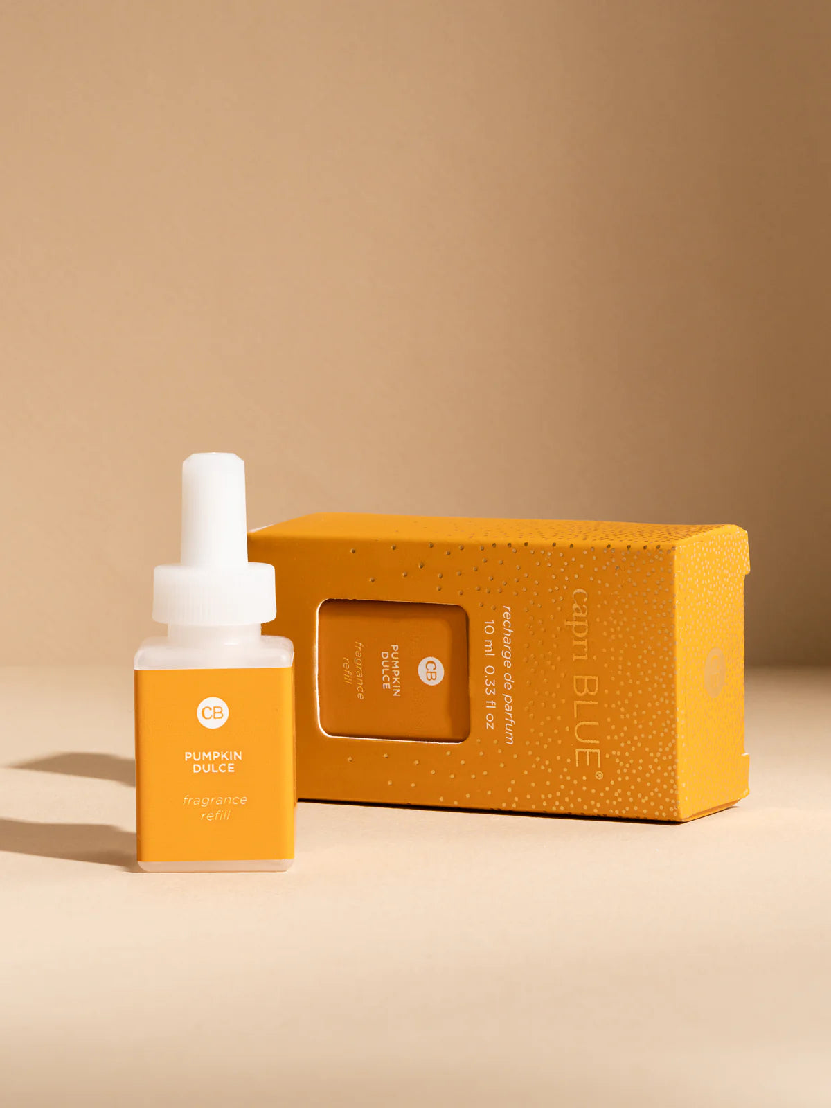 Pumpkin Dulce Pura refill vial with orange-and-gold detailing