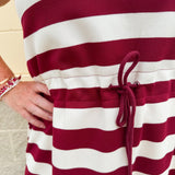 *RESTOCK* Sideline Stripes Zip - Up Mini Dress - The Pink Pineapple 850