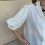 Rhinestone Reverie Blouse in Cream - The Pink Pineapple 850