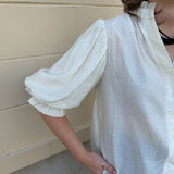 Rhinestone Reverie Blouse in Cream - The Pink Pineapple 850