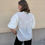 Rhinestone Reverie Blouse in Cream - The Pink Pineapple 850