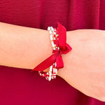 Ribbon & Radiance Bracelet Set - Garnet - The Pink Pineapple 850