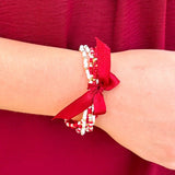 Ribbon & Radiance Bracelet Set - Garnet - The Pink Pineapple 850