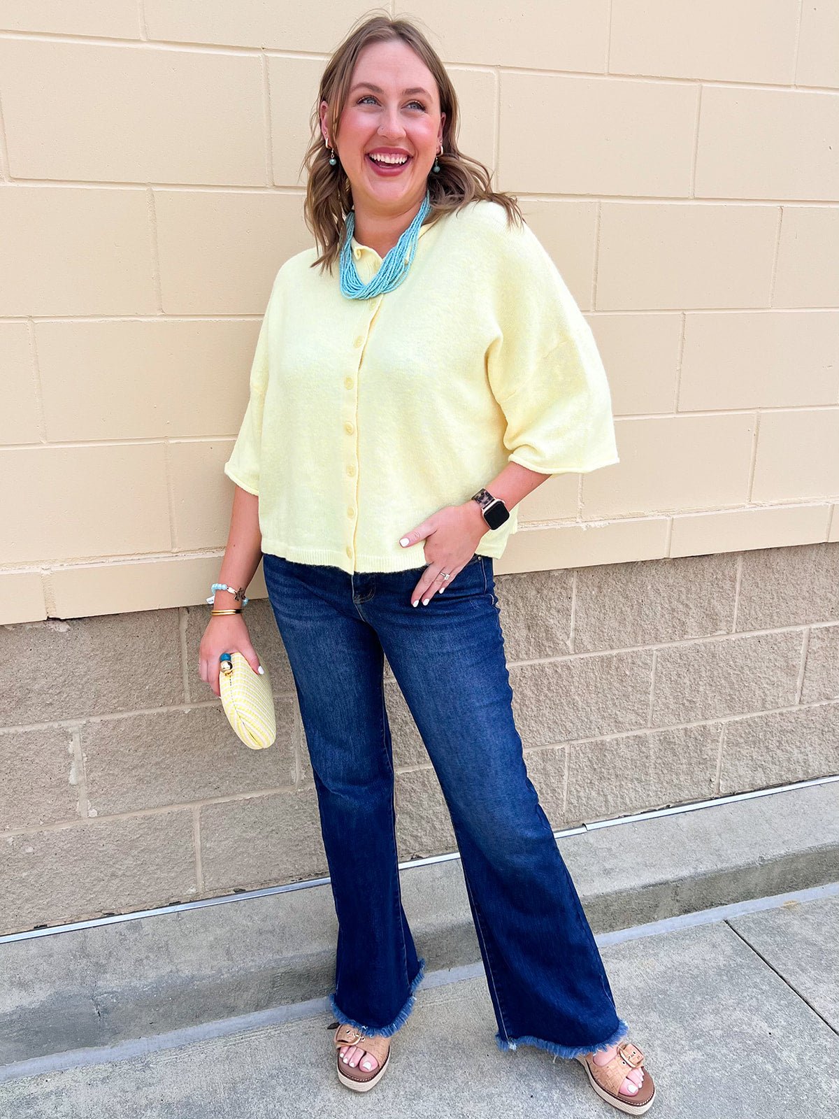 [Risen] Afterglow Mid Rise Flare Jeans - The Pink Pineapple 850