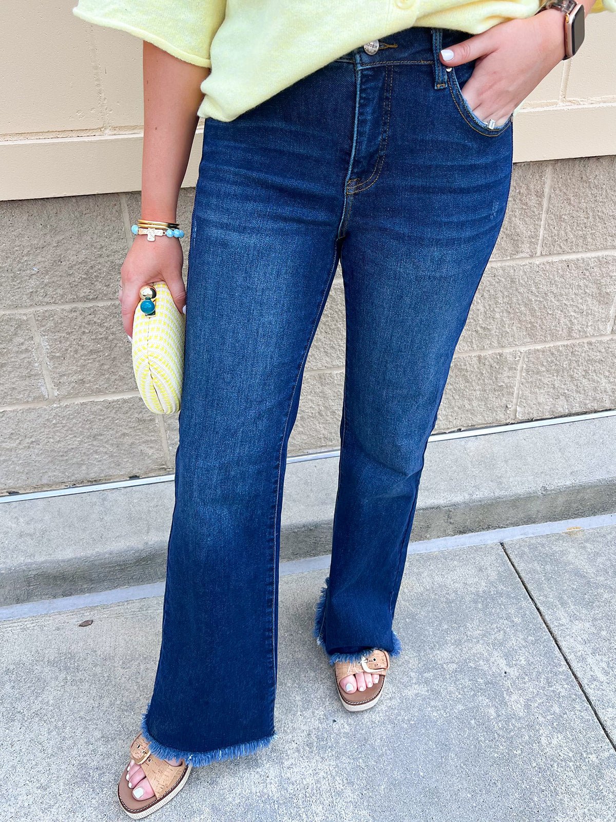 [Risen] Afterglow Mid Rise Flare Jeans - The Pink Pineapple 850