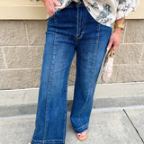 [Risen] City Muse High Rise Wide Leg Ankle Jean - The Pink Pineapple 850