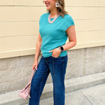 [Risen] City Muse High Rise Wide Leg Ankle Jean - The Pink Pineapple 850