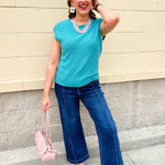 [Risen] City Muse High Rise Wide Leg Ankle Jean - The Pink Pineapple 850