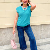 [Risen] City Muse High Rise Wide Leg Ankle Jean - The Pink Pineapple 850