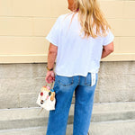 [RISEN] Harbor Stitch Crop Wide Leg Jeans - The Pink Pineapple 850