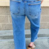 [RISEN] Harbor Stitch Crop Wide Leg Jeans - The Pink Pineapple 850