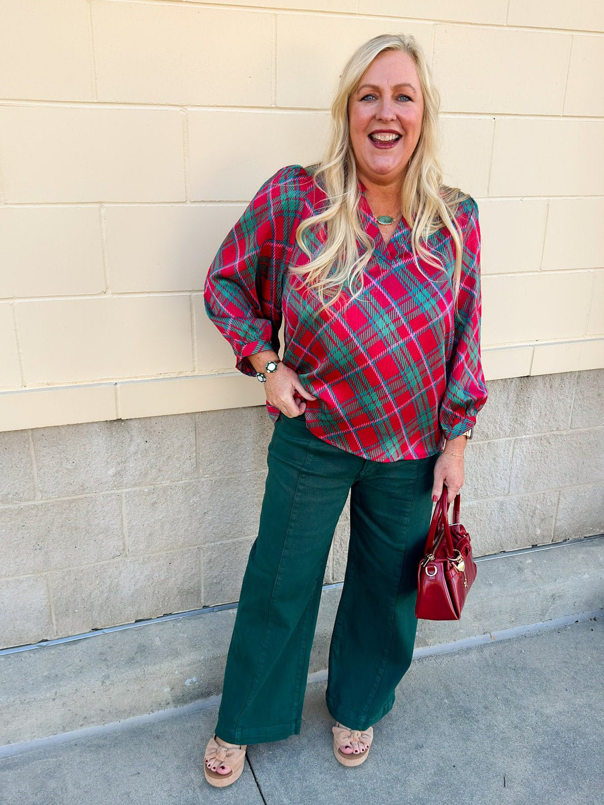 [Risen] Luxe High Rise Crop Jeans in Hunter Green - The Pink Pineapple 850