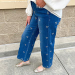 [Risen] Meadowline Crop Wide Leg Jeans - The Pink Pineapple 850