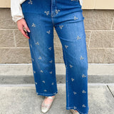 [Risen] Meadowline Crop Wide Leg Jeans - The Pink Pineapple 850