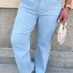 [Risen] Seabreeze Stitch Straight Jeans - The Pink Pineapple 850