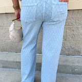 [Risen] Seabreeze Stitch Straight Jeans - The Pink Pineapple 850
