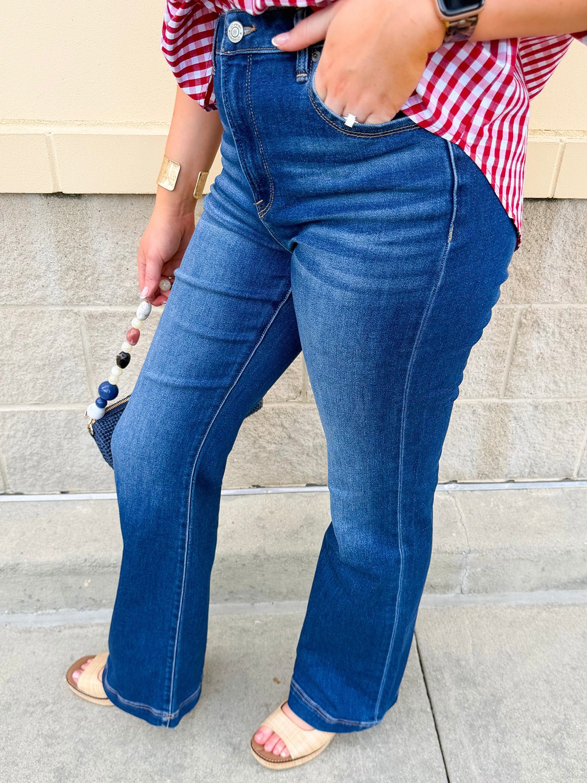 [Risen] The Everyday High Rise Bootcut Jeans - The Pink Pineapple 850