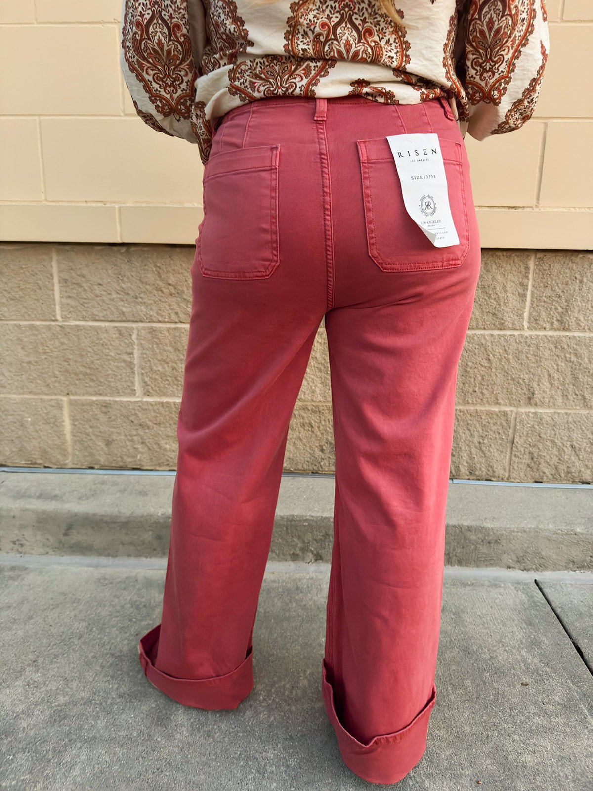 [Risen] The Fireside High Rise Wide Leg Jeans - The Pink Pineapple 850