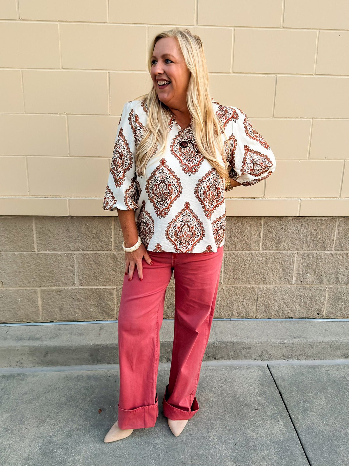 [Risen] The Fireside High Rise Wide Leg Jeans - The Pink Pineapple 850