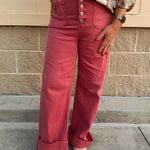 [Risen] The Fireside High Rise Wide Leg Jeans - The Pink Pineapple 850