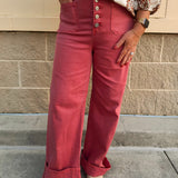 [Risen] The Fireside High Rise Wide Leg Jeans - The Pink Pineapple 850
