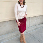 [Risen] The Mulled Wine Skirt - The Pink Pineapple 850