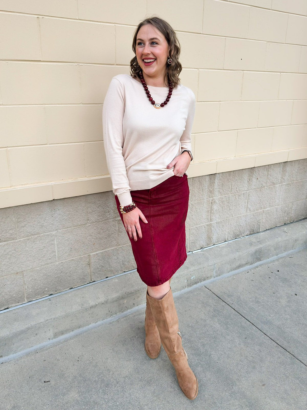 [Risen] The Mulled Wine Skirt - The Pink Pineapple 850