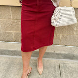[Risen] The Mulled Wine Skirt - The Pink Pineapple 850