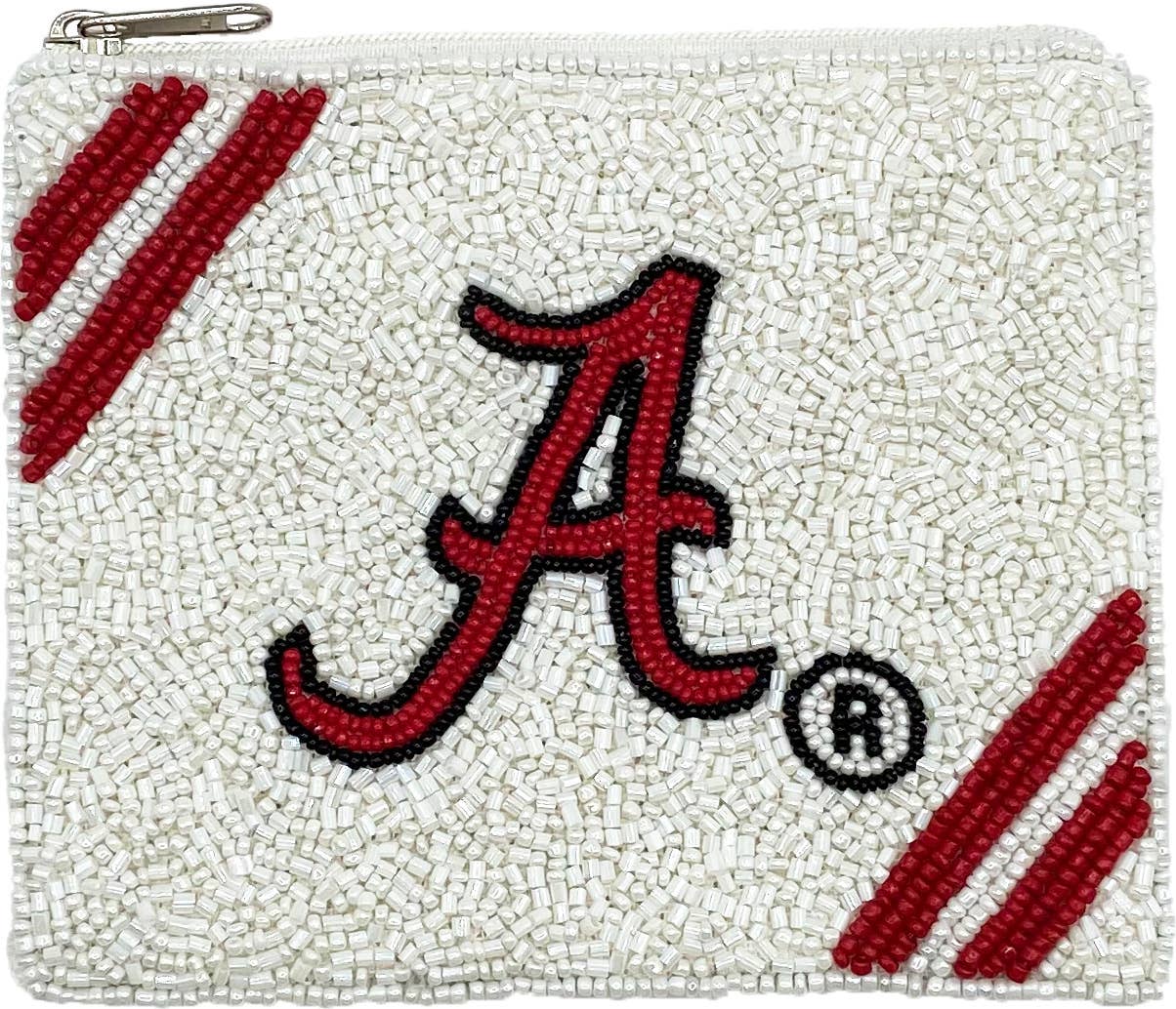 Roll Tide Alabama Beaded Pouch - The Pink Pineapple 850