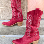 Rosé Canyon Suede Western Boot in Dusty Raspberry - The Pink Pineapple 850