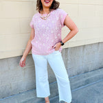 Rosé Garden Embroidered Blouse - The Pink Pineapple 850