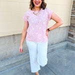 Rosé Garden Embroidered Blouse - The Pink Pineapple 850