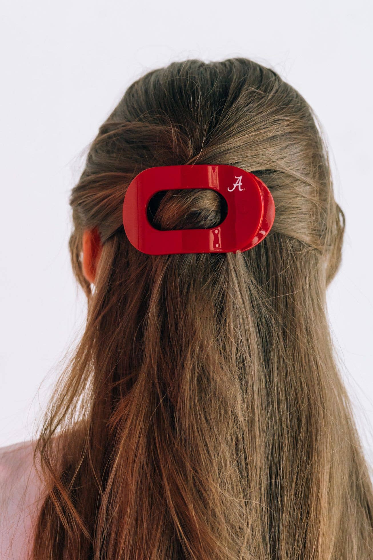 Round Flat Hair Clip | Med. | Univ. of Alabama - The Pink Pineapple 850