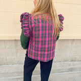 Ruffle & Ready Reversible Vest in Pink - The Pink Pineapple 850