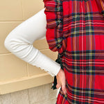 Ruffle & Ready Reversible Vest in Red - The Pink Pineapple 850