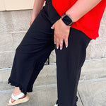 Ruffle Rendezvous High Rise Statement Pants in Black - The Pink Pineapple 850
