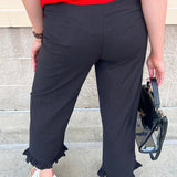 Ruffle Rendezvous High Rise Statement Pants in Black - The Pink Pineapple 850