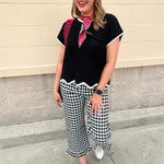 Ruffle Rendezvous High Rise Statement Pants in Gingham - The Pink Pineapple 850