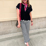Ruffle Rendezvous High Rise Statement Pants in Gingham - The Pink Pineapple 850