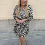 Sable Grace Animal Print Midi Dress - The Pink Pineapple 850