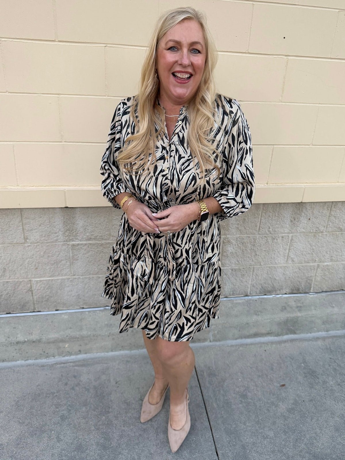 Sable Grace Animal Print Mini Dress - The Pink Pineapple 850