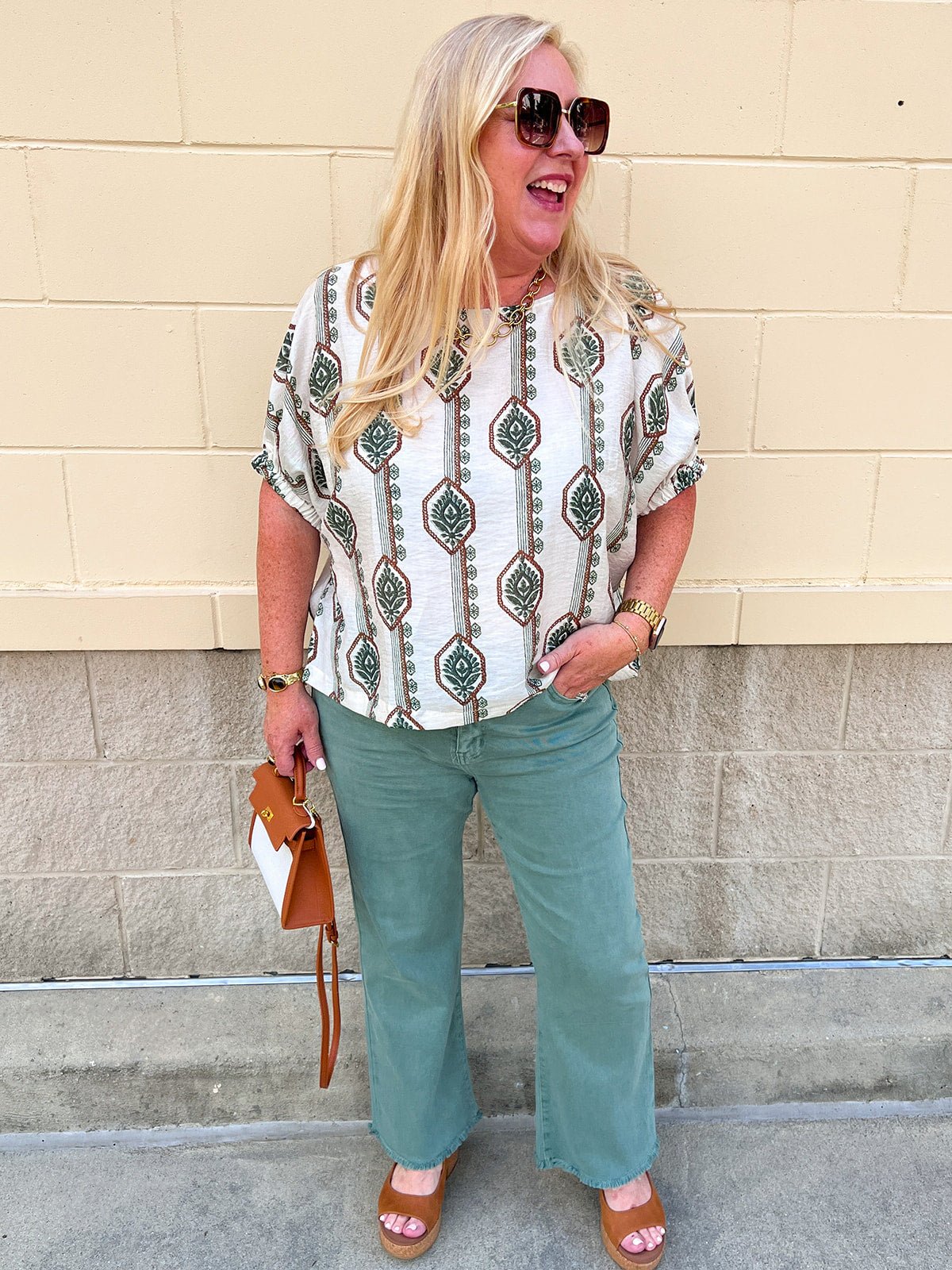 Sage Green Bootcut Pants - The Pink Pineapple 850
