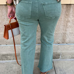 Sage Green Bootcut Pants - The Pink Pineapple 850